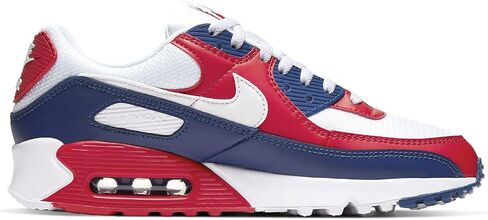 Nike Men's Air Max 90 Shoes, White/White-deep Royal-university Red, 8.5 in Saudi Arabia