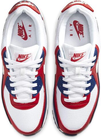 Nike Men's Air Max 90 Shoes, White/White-deep Royal-university Red, 8.5 in Saudi Arabia