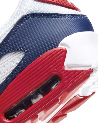 Nike Men's Air Max 90 Shoes, White/White-deep Royal-university Red, 8.5 in Saudi Arabia