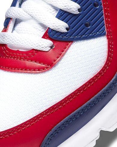 Nike Men's Air Max 90 Shoes, White/White-deep Royal-university Red, 8.5 in Saudi Arabia