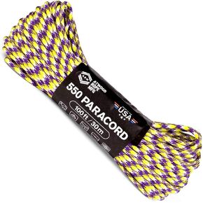 Atwood Rope MFG 550 Paracord 100 Feet 7-Strand Core Nylon Parachute Cord خارج معدات النجاة صنع في الولايات المتحدة الأمريكية | اسهم، أساور، أغطية المقابض، سلسلة المفاتيح (Recon) in Kuwait