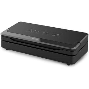 Anova Culinary Precision Vacuum Sealer Pro، يتضمن 1 كيس لفة، أسود، متوسط ​​وANTC01 Sous Vide Cooker Cooker، يحمل ما يصل إلى 16 لترًا من الماء، مع غطاء ورف قابلين للإزالة