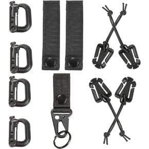 The Atomic Bear Molle Kit of 11 Attachments for 1 inch Molle Webbing Bags, Tactical Backpacks & Vests in Kuwait