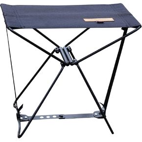 S'more Iron Compact Camping Stool,Compact Portable Folding Stool,One-Step Installation, 600D Oxford Cloth, Lightweight and Sturdy, for Outdoor Walking Hiking Gardening Fishing BBQ (Beige)