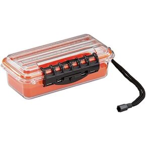 Plano Guide Series 3600 Field Box Waterproof Case, Medium, Waterproof Dry Box with Wrist Strap for Boat, Kayak, and Camping, Outdoor Gear Storage, 11"L x 7"W x 4"H, Clear/yellow in Saudi Arabia