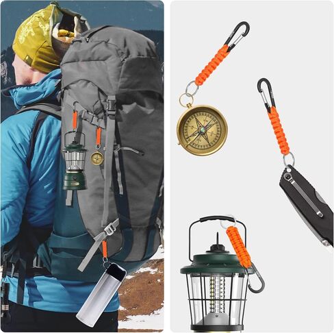 EOTW Paracord Keychain for Men Women Paracord Carabiner Backpack Keychain with Aluminum Clip for Camping Hiking Outdoor Gear in Kuwait