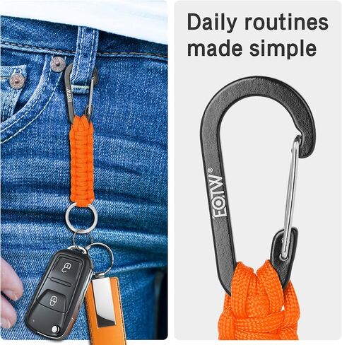 EOTW Paracord Keychain for Men Women Paracord Carabiner Backpack Keychain with Aluminum Clip for Camping Hiking Outdoor Gear in Kuwait