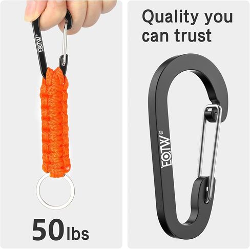 EOTW Paracord Keychain for Men Women Paracord Carabiner Backpack Keychain with Aluminum Clip for Camping Hiking Outdoor Gear in Kuwait