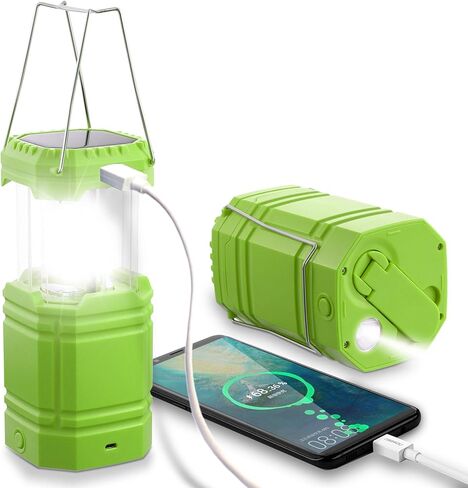 LED Camping Lantern Rechargeable,Flashlight Lantern for Power Outages & Hurricane Storms,Hand Crank/USB/Solar Powered Lanterns with 3000 Battery Power,Waterproof (Black)… in Saudi Arabia