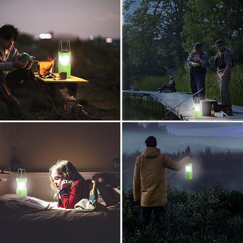 LED Camping Lantern Rechargeable,Flashlight Lantern for Power Outages & Hurricane Storms,Hand Crank/USB/Solar Powered Lanterns with 3000 Battery Power,Waterproof (Black)… in Saudi Arabia