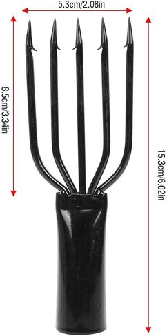 KOSDFOGE Fish Spear, 3 4 5 Prong Fishing Harpoon Stainless Steel Fishing Fork for Hunting Fish Frog in Pond River Lake etc. Capable for Fishing Pole in Kuwait
