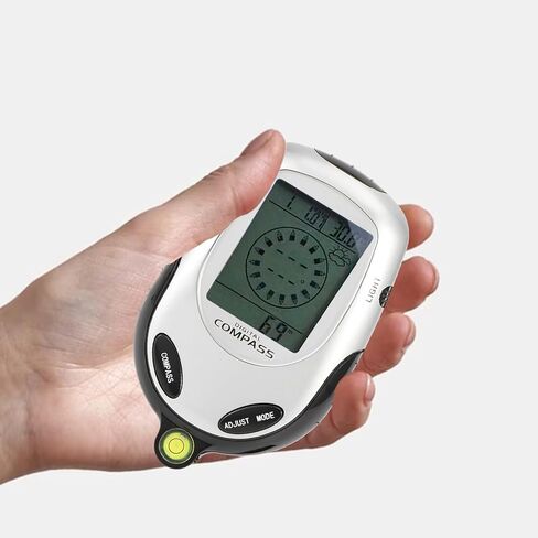 بوصلة ميزان حرارة رقمية إلكترونية متعددة الوظائف من KIWOP مع حبل تعليق للمشي لمسافات طويلة في الهواء الطلق in Kuwait