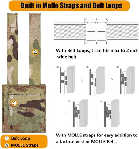 KRYDEX Tactical Molle Single Frag Grenade Pouch Small Tool Bag for Duty Belt MOLLE Vest and Backpack in Kuwait