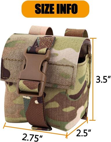 KRYDEX Tactical Molle Single Frag Grenade Pouch Small Tool Bag for Duty Belt MOLLE Vest and Backpack in Kuwait