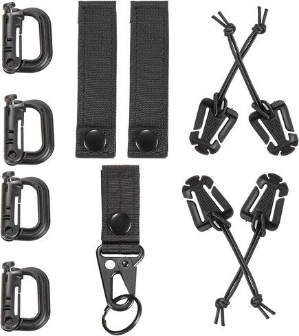 The Atomic Bear Molle Kit of 11 Attachments for 1 inch Molle Webbing Bags, Tactical Backpacks & Vests in Kuwait