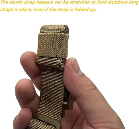 TACNEX 1" Wide Straps/Belt Keepers Elastic Military Webbing Holder Tactical Belt Loop Stays Backpack/Harness Strap/Sling Retainer Band Organizers in Kuwait