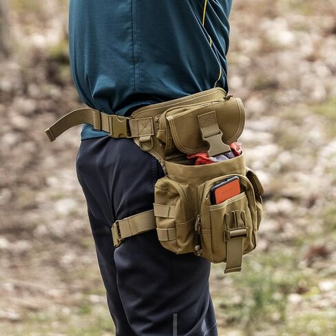 ANTARCTICA Waterproof Military Tactical Drop Leg Pouch Bag Type B Cross Over Leg Rig Outdoor Bike Cycling Hiking Thigh Bag in Kuwait