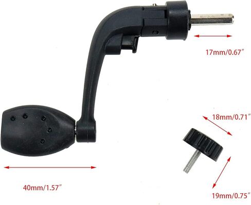 Woogim Fishing Spinning Reel Handle Rotary Plastic Grip Knob Fishing Reel Accessories Non-Slip with Screws Nut Caps in Kuwait
