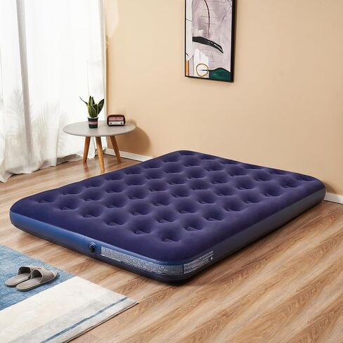 Single Size Air Mattress Inflatable Bed, Blow Up Mattress Camping Sleeping Pad in Kuwait