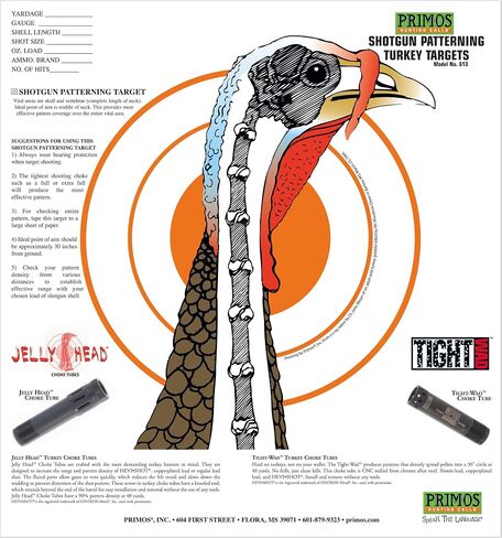 Primos Shotgun Patterning Turkey Target in Saudi Arabia