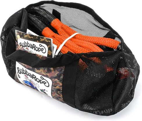 مجموعة Bubba Rope Sidewinder Xtreme موديل 176653RD للطرق الوعرة، مجموعة حركية قابلة للتمدد 5/8 × 20 قدم، حبل استرداد بقوة كسر تصل إلى 14000 رطل. باللون الأحمر/الأسود in Kuwait