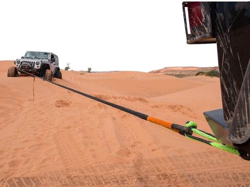 مجموعة Bubba Rope Sidewinder Xtreme موديل 176653RD للطرق الوعرة، مجموعة حركية قابلة للتمدد 5/8 × 20 قدم، حبل استرداد بقوة كسر تصل إلى 14000 رطل. باللون الأحمر/الأسود in Kuwait