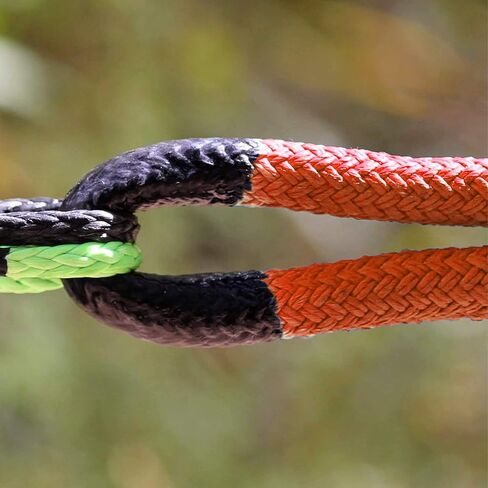 مجموعة Bubba Rope Sidewinder Xtreme موديل 176653RD للطرق الوعرة، مجموعة حركية قابلة للتمدد 5/8 × 20 قدم، حبل استرداد بقوة كسر تصل إلى 14000 رطل. باللون الأحمر/الأسود in Kuwait