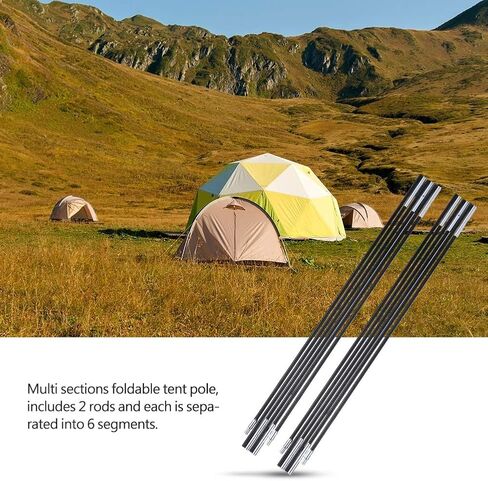 Zerone Replacement Tent Poles, Aluminum Rod Tent Pole Replacement Accessories, Multifunction Tent Poles Rod in Saudi Arabia