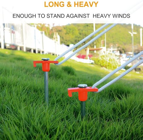 Tent Stakes Heavy Duty Tent Nail Camping Stakes,Tent pegs for Pop Up Canopy, Ground, Garden, 10" Galvanized Steel Stakes 8pc-Pack in Kuwait