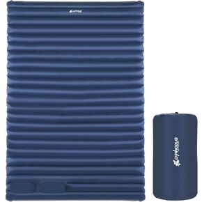 CHANODUG Double Sleeping Pad -Extra Thick 4" Backpacking Camping Mattress 2 Person -Lightweight Compact Queen Size Inflatable Sleeping Mat -Summer Camp Gear Portable Sleep Mats for Tent/Hiking/Travel in Kuwait
