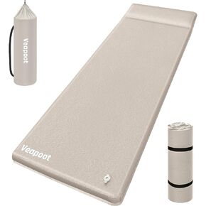 وسادة نوم Veapoot ذاتية النفخ - مرتبة تخييم سميكة للغاية 6 سم مع وسادة مدمجة، وسادة تخييم 20 ثانية وسادة نوم إسفنجية سريعة النفخ للخيمة/المشي لمسافات طويلة/التخييم/السفر in Kuwait