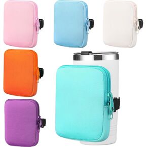 بوكون 6 قطع من زجاجات المياه، حقيبة بهلوان متوافقة مع مغامرة ستانلي كوينشر 40 أونصة، تدفق الجليد 20 أو 30 أونصة، ملحقات صالة الألعاب الرياضية للنساء والرجال، علبة محمولة لمفتاح البطاقة، 6 ألوان in Kuwait