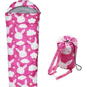 Kids Sleeping Bags - Camping Sleeping Bags with Carry Bag - Compact Sleeping Bag for Hiking, Backpacking 3 Season Warm & Cool Weather, Lightweight Waterproof Outdoor Travel for Boys Girls in Saudi Arabia