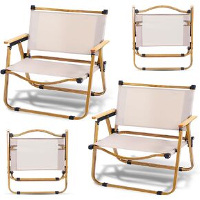 Lallisa 2 Pcs Camping Chair Ultralight Camp Chair, Thicken 600D Oxford Low Lawn Chairs for Concerts Light Portable Folding Beach Chair Supports 253 lbs Carbon Steel Armchairs for Hiking Fishing Picnic in Saudi Arabia