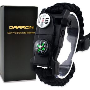 Survival Paracord Bracelet,Fire Starter,Waterproof SOS Light, Compass, Whistle, Adjustable AK87 20 in 1,Outdoor Ultimate Tactical Survival Gear Set,Gift for Kids,Men in Saudi Arabia