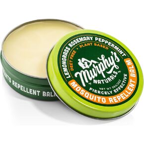 Murphy's Naturals Mosquito Repellent Balm, Plant-Based, 0.5 oz (Pack of 3) | Formulated with cedarwood, lemongrass & rosemary oils; DEET-free*, repels mosquitoes up to 2 hrs & ticks 1 hr; travel-size in Saudi Arabia