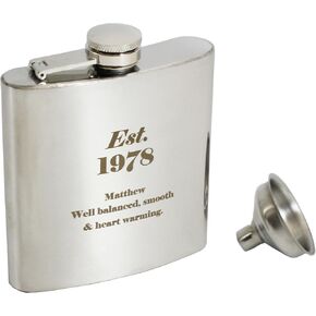 Personalised Established Hip Flask - Free Laser Engraving- Birthday, Wedding in Saudi Arabia