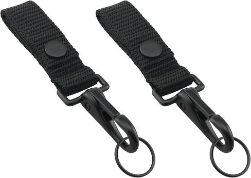 ZZLZX Belt Keeper 2PCS Heavy Duty Black Belt Keeper Clips, Strong Metal Key Holder, Military Molle Hook in Saudi Arabia