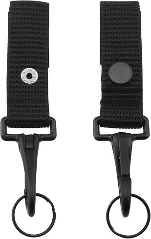 ZZLZX Belt Keeper 2PCS Heavy Duty Black Belt Keeper Clips, Strong Metal Key Holder, Military Molle Hook in Saudi Arabia