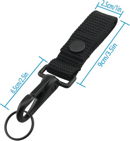 ZZLZX Belt Keeper 2PCS Heavy Duty Black Belt Keeper Clips, Strong Metal Key Holder, Military Molle Hook in Saudi Arabia