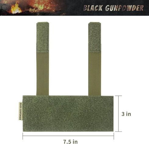 Molle Hook and Loop Panel Tactical Morale Patches Board Even Number Gear Attachment (Coyote Brown, 7.5 x 3 in, 2 Pieces) in Kuwait