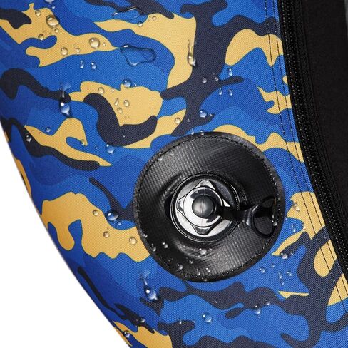 UNITACKLE Inflatable Float Tube, with Paddles, Fish Ruler, Air Pump, Storage Bag, Adjustable Shoulder Straps, Weight Capacity of 286 pounds, Suitable for Adults Fishing in Rivers and Lakes, Blue White in Kuwait