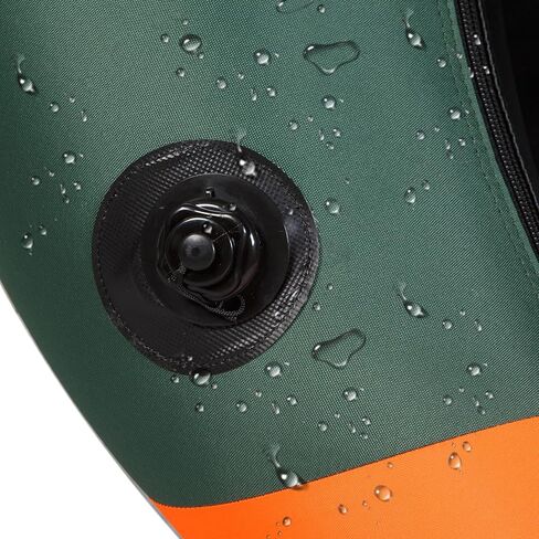 UNITACKLE Inflatable V-shape Fishing Float Tube, with Detachable Side Bags, Fishing Tape, with Hand Pump, Paddle, Rod Holder, 330lb Load Capacity, for Outdoor Fishing in Rivers and Lakes (Green Black) in Kuwait