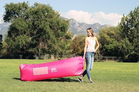 WEKAPO Inflatable Couch Air Lounger Chair - Camping & Beach Accessories, Portable Blow up Sofa for Hiking, Lawn, Indoor/Outdoor Movies & Music Festivals. Lightweight and Easy to Set Up Air Hammock in Kuwait