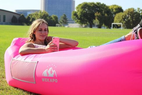 WEKAPO Inflatable Couch Air Lounger Chair - Camping & Beach Accessories, Portable Blow up Sofa for Hiking, Lawn, Indoor/Outdoor Movies & Music Festivals. Lightweight and Easy to Set Up Air Hammock in Kuwait