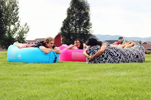 WEKAPO Inflatable Couch Air Lounger Chair - Camping & Beach Accessories, Portable Blow up Sofa for Hiking, Lawn, Indoor/Outdoor Movies & Music Festivals. Lightweight and Easy to Set Up Air Hammock in Kuwait
