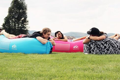WEKAPO Inflatable Couch Air Lounger Chair - Camping & Beach Accessories, Portable Blow up Sofa for Hiking, Lawn, Indoor/Outdoor Movies & Music Festivals. Lightweight and Easy to Set Up Air Hammock in Kuwait