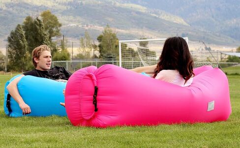 WEKAPO Inflatable Couch Air Lounger Chair - Camping & Beach Accessories, Portable Blow up Sofa for Hiking, Lawn, Indoor/Outdoor Movies & Music Festivals. Lightweight and Easy to Set Up Air Hammock in Kuwait