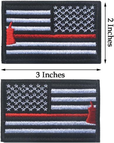 2 PCS AliPlus America Flag Patches Standard and Reverse Embroidered Tactical Morale Patch Hook and Loop(Black Flag Patch) in Saudi Arabia