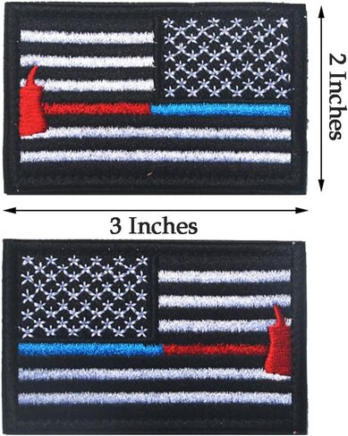 2 PCS AliPlus America Flag Patches Standard and Reverse Embroidered Tactical Morale Patch Hook and Loop(Black Flag Patch) in Saudi Arabia
